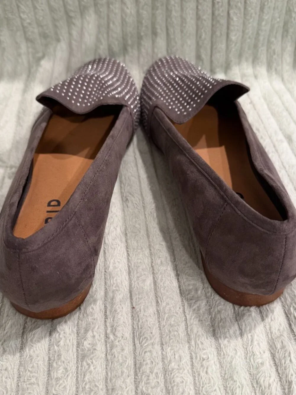 Torrid Size 11 Gray Silver Studded “Smoking” Slip-On Loafers New Without Box